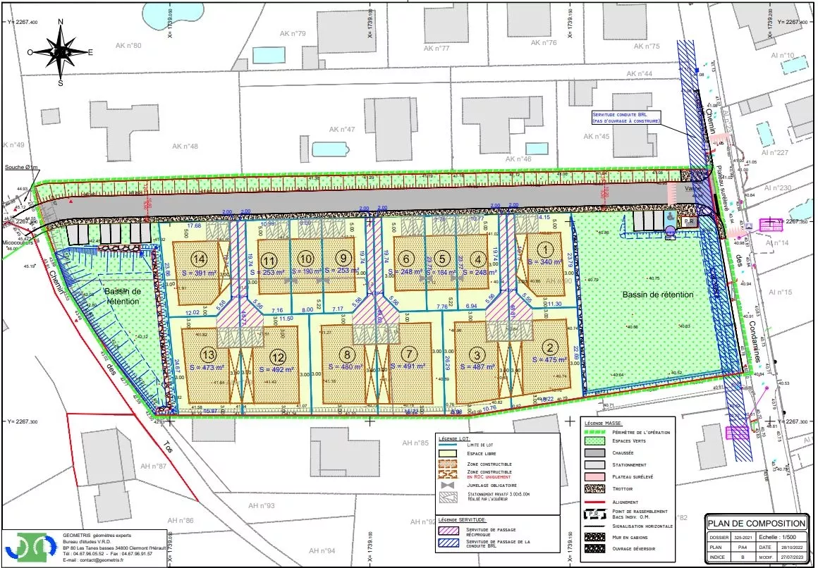 LES OEILLADES CANET 34800                           Lot n°11 TERRAIN + MAISON