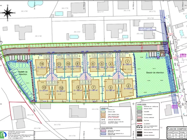 LES OEILLADES CANET 34800                           Lot n°11 TERRAIN + MAISON