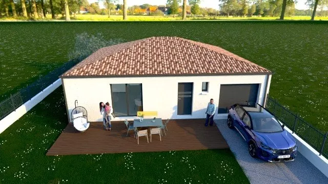 PROJET DE CONSTRUCTION-VILLA 90M2-TERRAIN 400M2