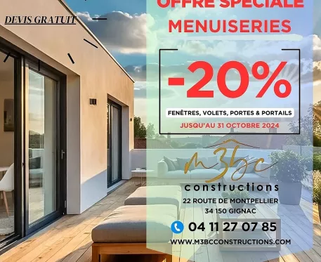 OFFRE EXCEPTIONNELLE : -20% sur toutes nos menuiseries !